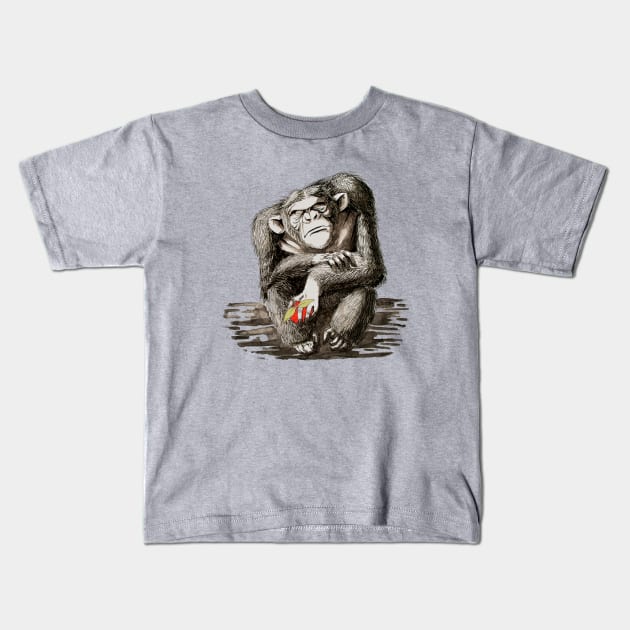 Angry Chimp Kids T-Shirt by WTW